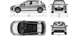 Габариты Пежо 308 хэтчбек